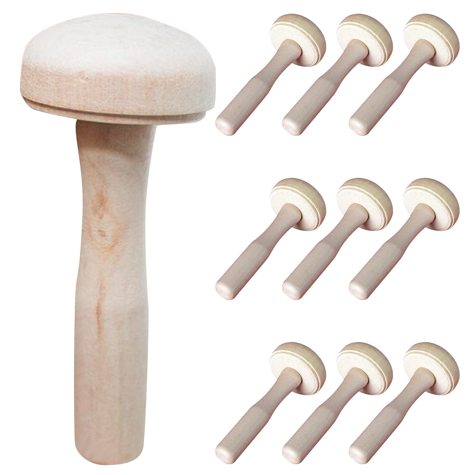 Tools Workshop For Kids - 10 Piezas de Rodillos de Madera